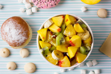 Fruit salad. Tasty and healthy breakfast