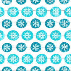 Snowflake seamless pattern. Holiday vector background 