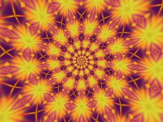 Colorful digital graphic kaleidoscope symmetry mandala style in laser light trial pattern, Tie Dye , spiderweb art abstract background for art projects, banner, business,   card, 3D, template