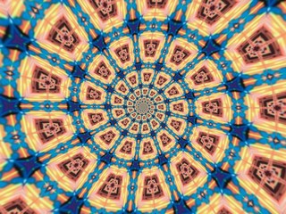 Colorful digital graphic kaleidoscope symmetry mandala style in laser light trial pattern, Tie Dye , spiderweb art abstract background for art projects, banner, business,   card, 3D, template