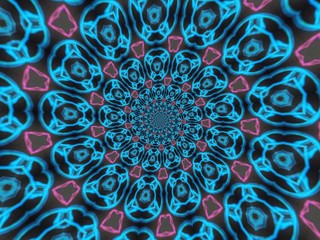 Colorful digital graphic kaleidoscope symmetry mandala style in laser light trial pattern, Tie Dye , spiderweb art abstract background for art projects, banner, business,   card, 3D, template