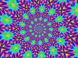 Colorful digital graphic kaleidoscope symmetry mandala style in laser light trial pattern, Tie Dye , spiderweb art abstract background for art projects, banner, business,   card, 3D, template