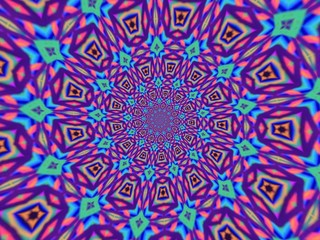 Colorful digital graphic kaleidoscope symmetry mandala style in laser light trial pattern, Tie Dye , spiderweb art abstract background for art projects, banner, business,   card, 3D, template