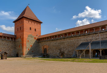 Fototapeta na wymiar Lida castle, a castle in the Republic of Belarus in Lida, built in 1323 on behalf of Prince Gediminas.
