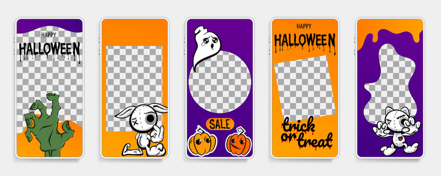 Happy Halloween stories template for phone photo
