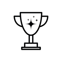 trophy icon. black trophy cup icon vector