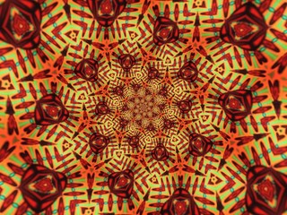Colorful digital graphic kaleidoscope symmetry mandala style in laser light trial pattern, Tie Dye , spiderweb art abstract background for art projects, banner, business,   card, 3D, template