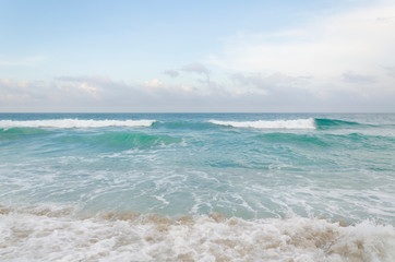 Peaceful beach landscape, in the Tayrona National Park, Colombia