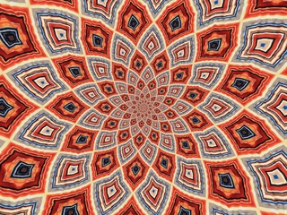 Colorful digital graphic kaleidoscope symmetry mandala style in laser light trial pattern, Tie Dye , spiderweb art abstract background for art projects, banner, business,   card, 3D, template