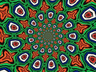 Colorful digital graphic kaleidoscope symmetry mandala style in laser light trial pattern, Tie Dye , spiderweb art abstract background for art projects, banner, business,   card, 3D, template