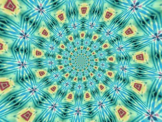 Colorful digital graphic kaleidoscope symmetry mandala style in laser light trial pattern, Tie Dye , spiderweb art abstract background for art projects, banner, business,   card, 3D, template