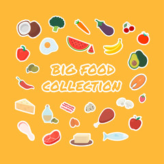 Healthy food collection. Organic products. Healthy lifestyle.