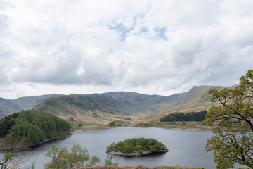 Haweswater reservoir in the mountains