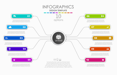 Fototapeta na wymiar Infographic design template with place for your data. Vector illustration.