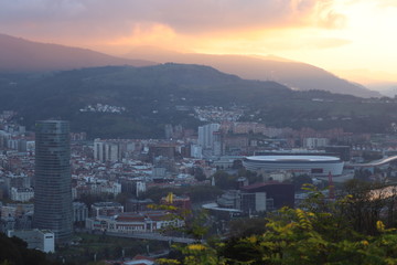 aerial view of the city