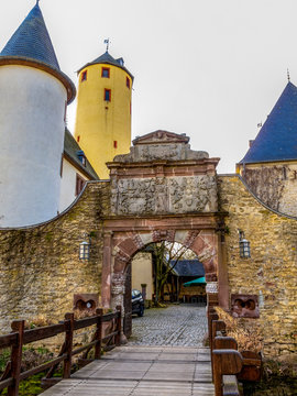 Rittersdorf Castle in Rittersdorf, District of Bitburg-Pruem in Rhineland-Palatinate, Western Germany