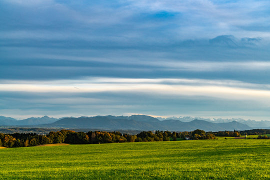 Alpenblick von der Walchstadter H&ouml;he in Icking