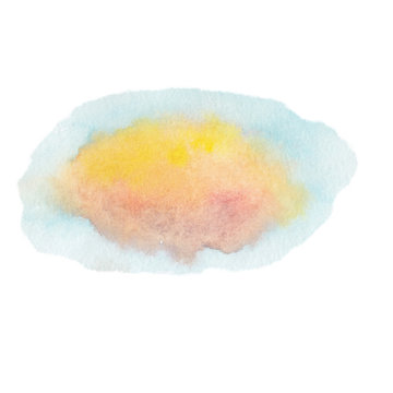 watercolor drawing of an evening cloud