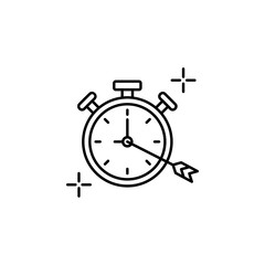 Clock business target icon. Element of global business icon