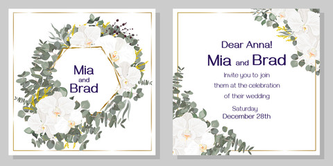 Fototapeta na wymiar set of invitation cards