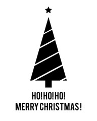 Vector card with christmas tree. Abstract cute minimalism decorative illustration for invitation. xmas holiday greetings