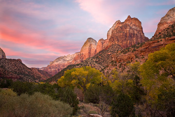 Sunset in Zion Canyon