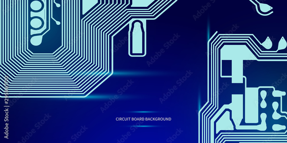 Wall mural abstract futuristic digital technology background. circuit board design background. vector illustrat