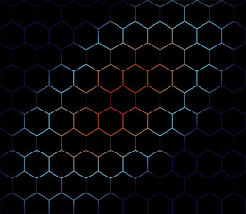 Abstract hexagons background