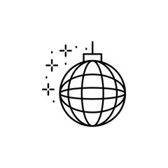 Disco ball, party icon. Element of Party icon. Thin line icon
