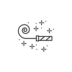 Whistle, holiday icon. Element of Party icon. Thin line icon