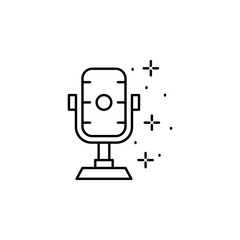 Microphone, music icon. Element of Party icon. Thin line icon