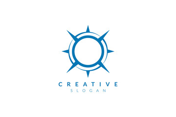 Compass vector illustration design. Minimalist and simple logo, flat style, modern icon and symbol.