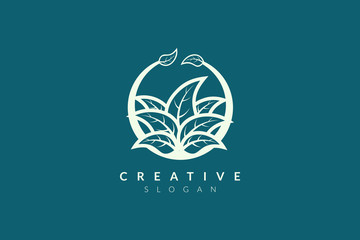 Vector design leaf various abstract shape. Minimalist leaf design, flat logo style, modern icon and symbol.