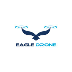 Eagle drone logo design illustration. Creative logo design for drone