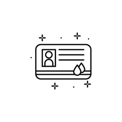 Blood donor, card icon. Element of Blood Donation icon. Thin line icon