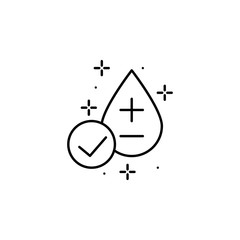 Blood type icon. Element of Blood Donation icon. Thin line icon