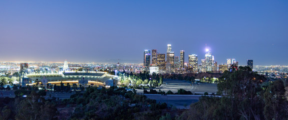Los Angeles skyline at night