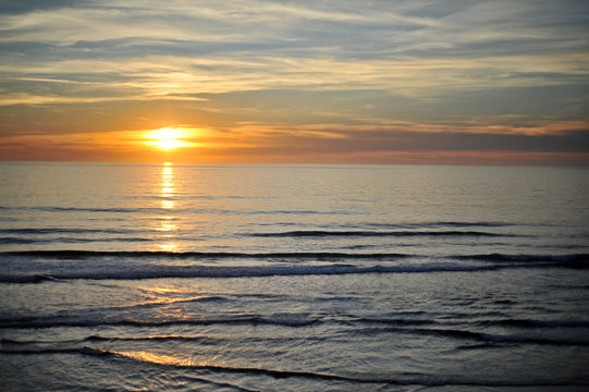 sunset over the sea