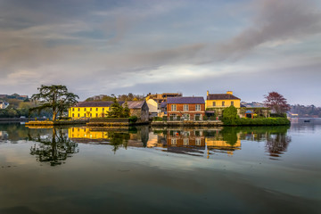 Kinsale Harbor Cork Ireland sail sailing boat ship bay reflection water