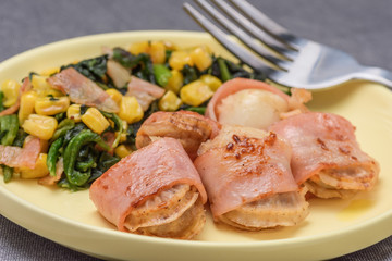 ホタテのベーコン巻き