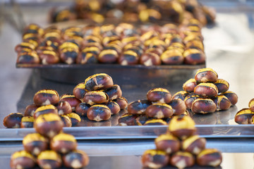 delicious and healthy chestnuts fried