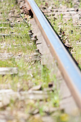 Rail track rail junction detail