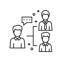 Men business employers offer icon. Element of business icon