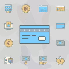 credit card dusk style line icon. Universal set of banking for website design and development, app development