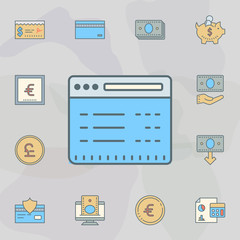 web browser dusk style line icon. Universal set of banking for website design and development, app development