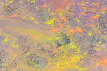 Fototapeta na wymiar background of colored powder on the floor