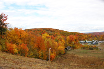 Beautiful and colorful Autumn landscape all over the mountain