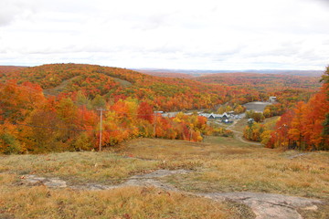 Beautiful and colorful Autumn landscape all over the mountain
