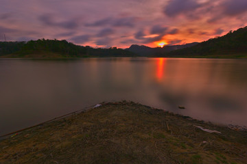 sunset on the lake (2)