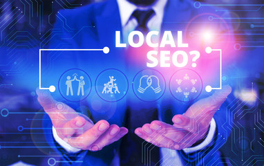 Handwriting text Local Seoquestion. Conceptual photo incredibly effective way to market your local...